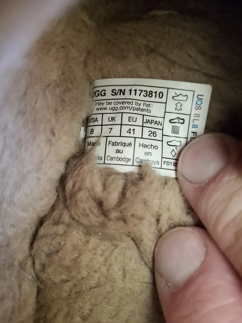 UGG Brown Suede Shearling Lined Slip-On Slippers